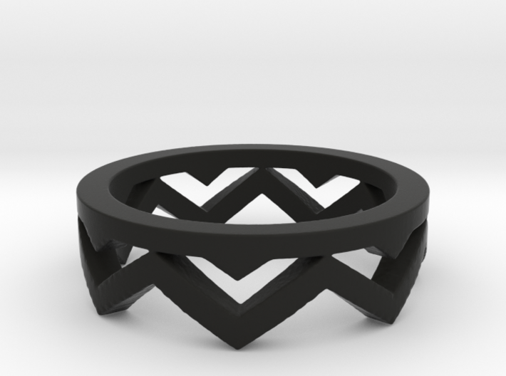 Chevron Ring 3d printed
