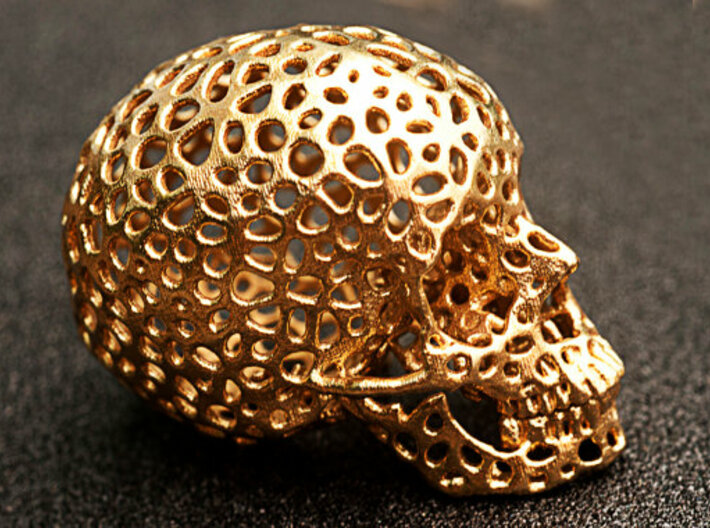 Human Skull Voronoi Style 3d printed 