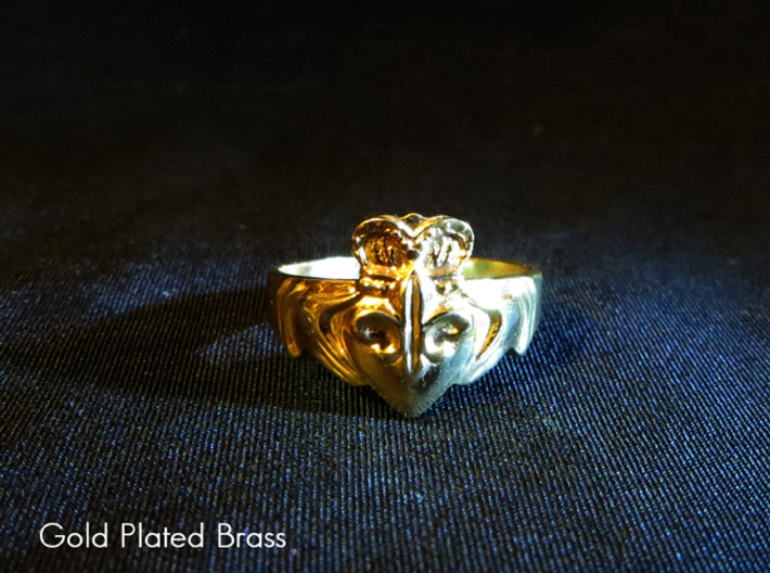 NOLA Claddagh, Ring Size 12 3d printed