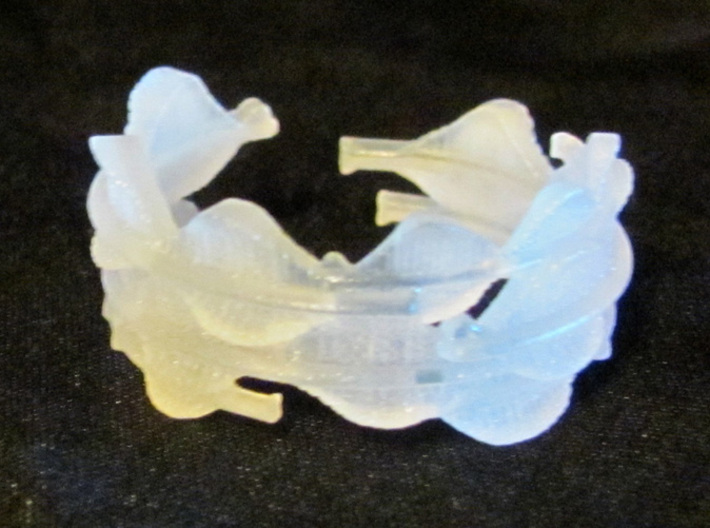 Flying Rods, Skyfish Large Ring Size 12 3d printed 