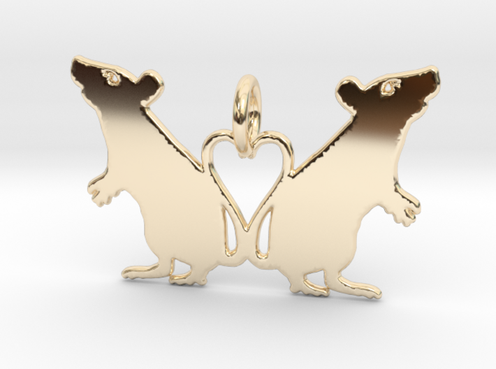 Rat Heart Pendant 3d printed 
