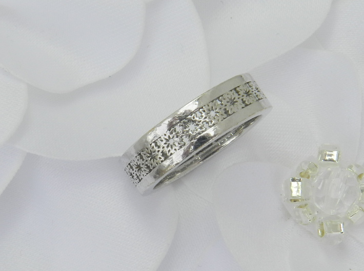 Lace Wedding Band 3d printed