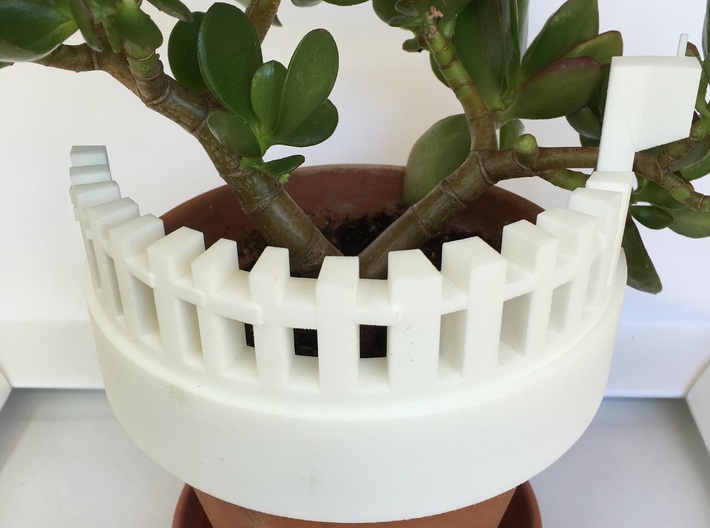 White Picket Fence (6 in.) 3d printed 