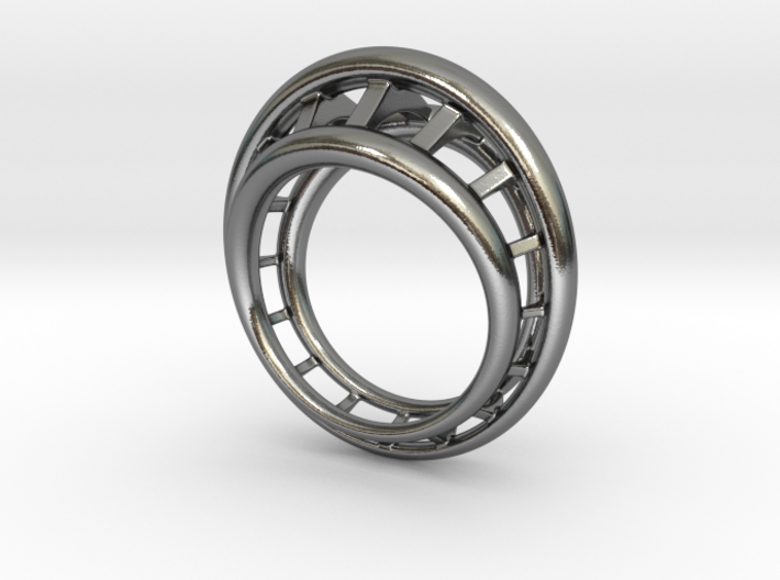 Roller Coaster Ring - Size 12 (21.49 mm) 3d printed 