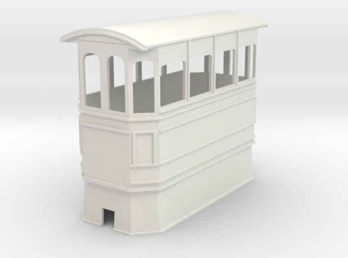 Kitson style covered steam tram 7mm narrow gauge 3d printed