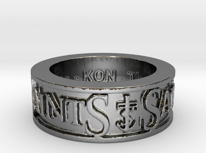 Saints Member Ring Size 10 3d printed