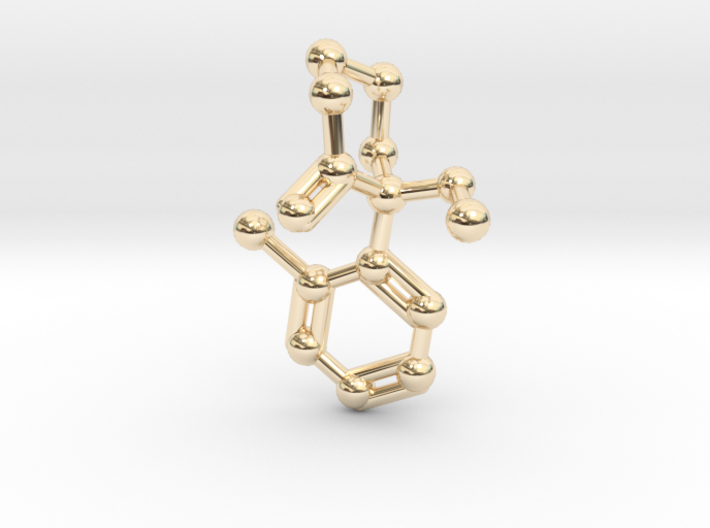 Ketamine Molecule Keychain Necklace 3d printed