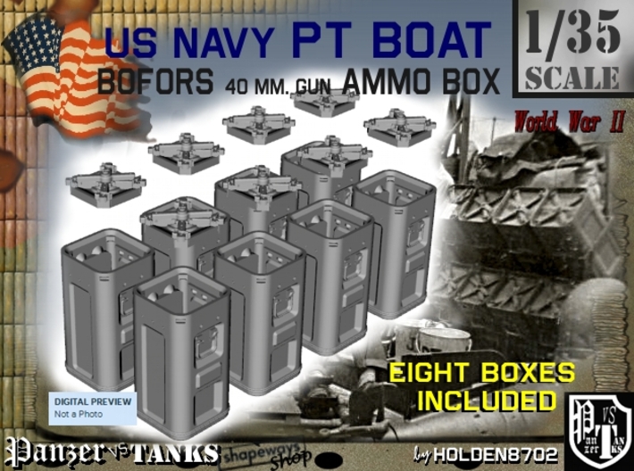 1-35 Bofors Ammo Box Set1 3d printed