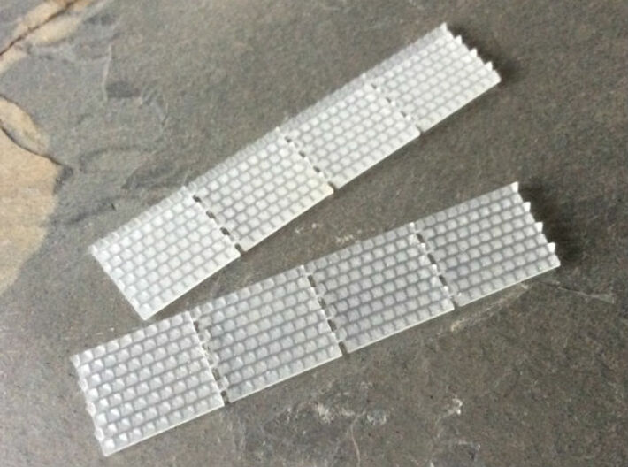 British N Gauge (1/148) Anti Trespass Mat Set of 8 3d printed Frosted Ultra Detail print as received