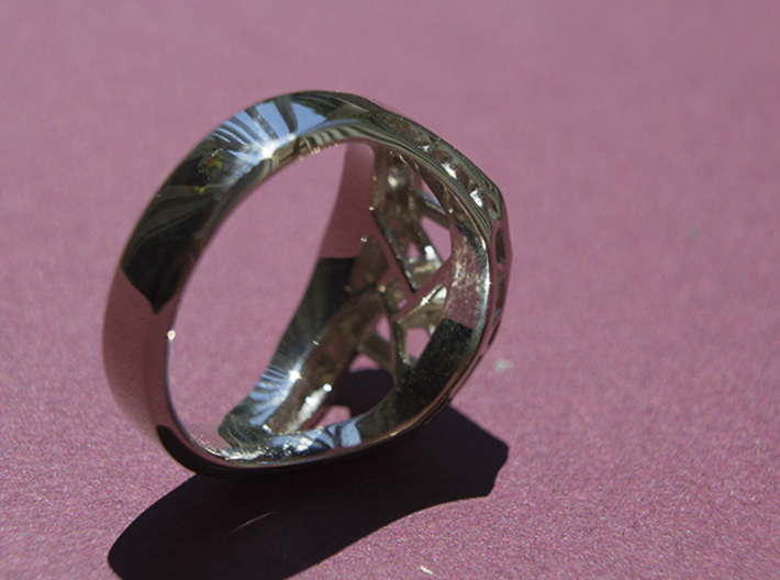 Tesseract Ring 3d printed 