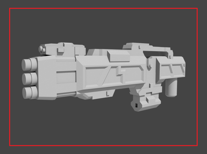 &quot;SAWBACK&quot; Transformers Weapon (5mm post) 3d printed