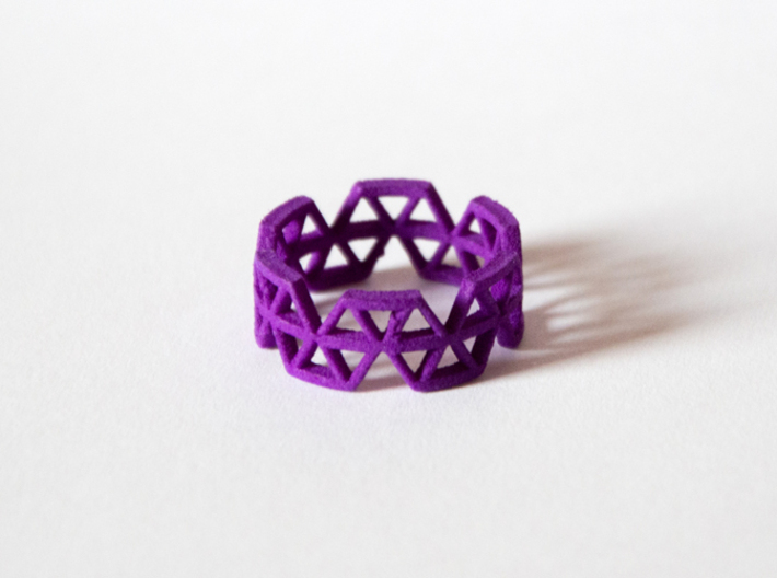 Triangle Jungle Ring 3d printed