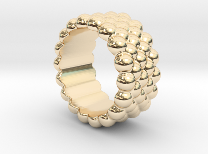 Bubbles Round Ring 18 – Italian Size 18 3d printed