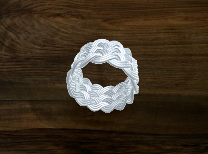 Turk's Head Knot Ring 6 Part X 13 Bight - Size 7 3d printed