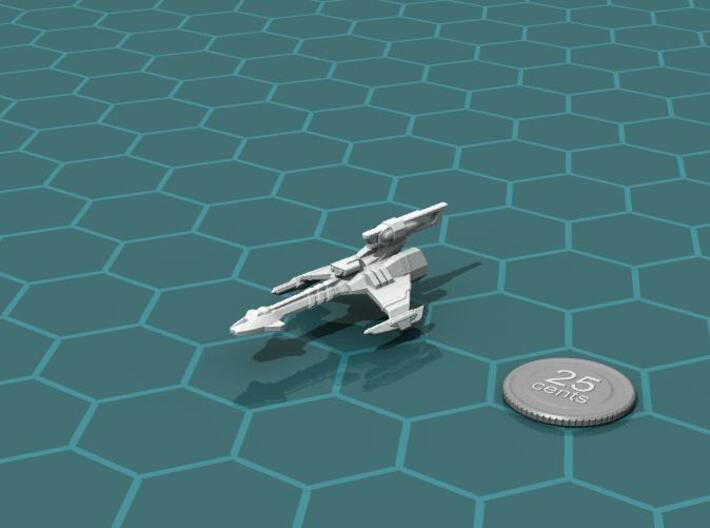 Ngaksu Lightning 3d printed Render of the model, with a virtual quarter for scale.