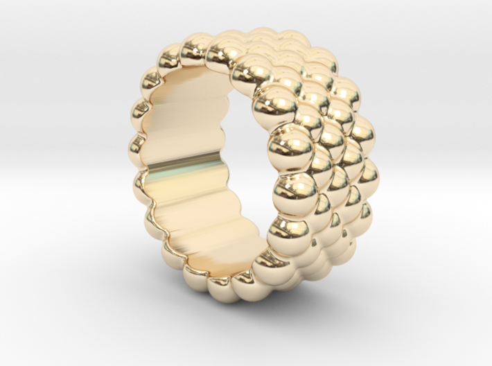 Bubbles Round Ring 23 – Italian Size 23 3d printed