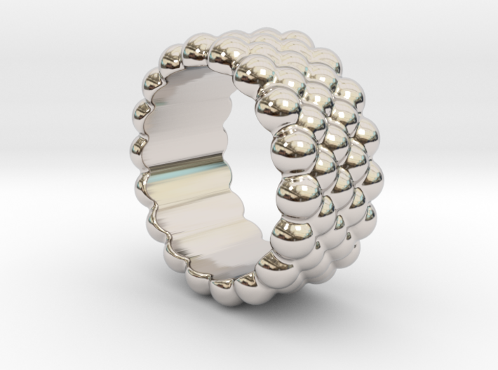 Bubbles Round Ring 23 – Italian Size 23 3d printed