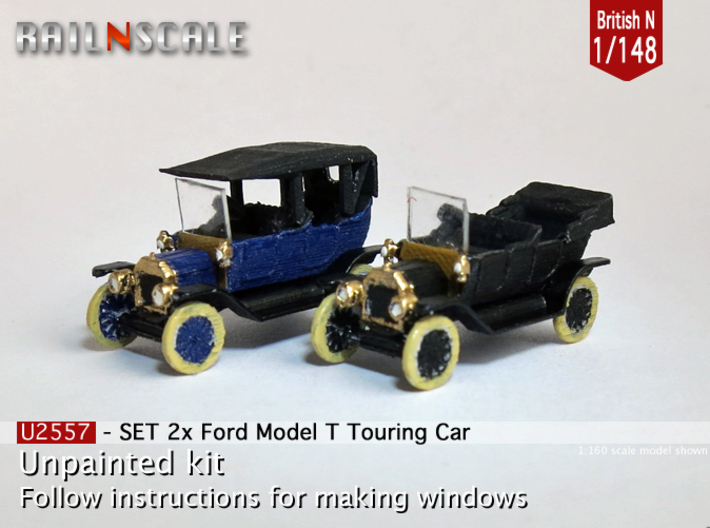 SET 2x Ford Model T (British N 1:148) 3d printed