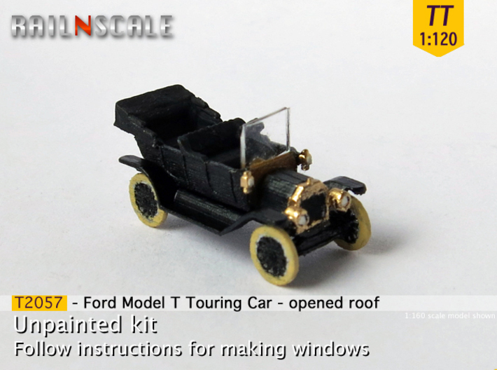 Ford Model T - opened roof (TT 1:120) 3d printed