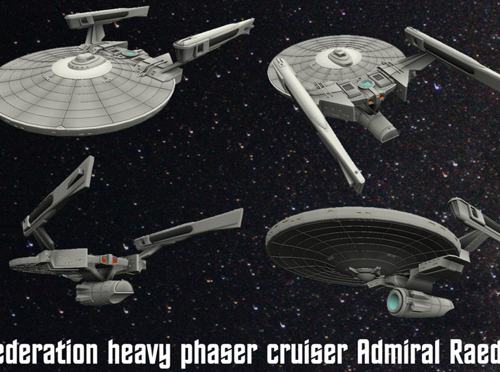 Federated Heavy Phaser Cruiser Admiral Raeder 3d printed