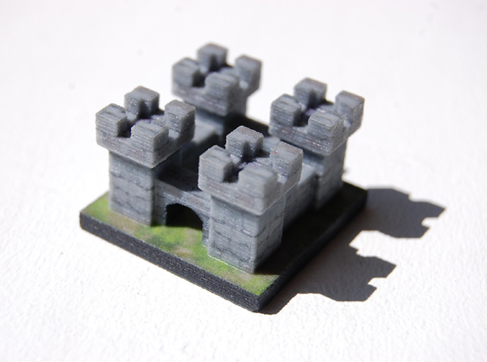 Tiny Medieval Castle 3d printed Full Color Sandstone