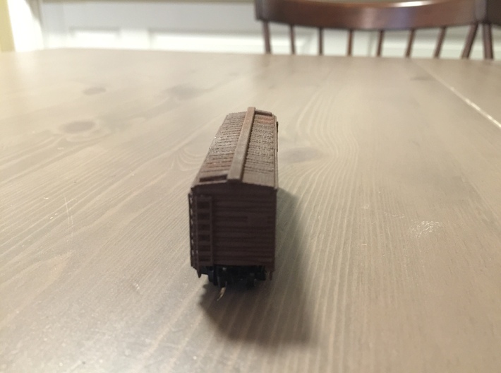 N Scale PRR X29B Boxcar Coarse Details w/ cage 3d printed 