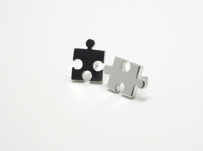Puzzle Earrings 3d printed 