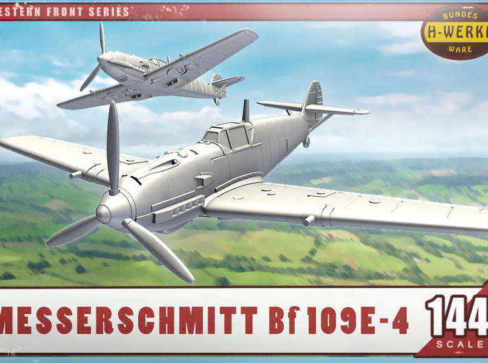1/144th - Messerschmitt me.109E-4 3d printed