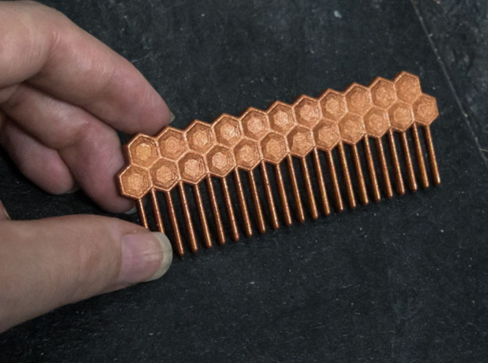 Comb Comb 1 3d printed Painted copper