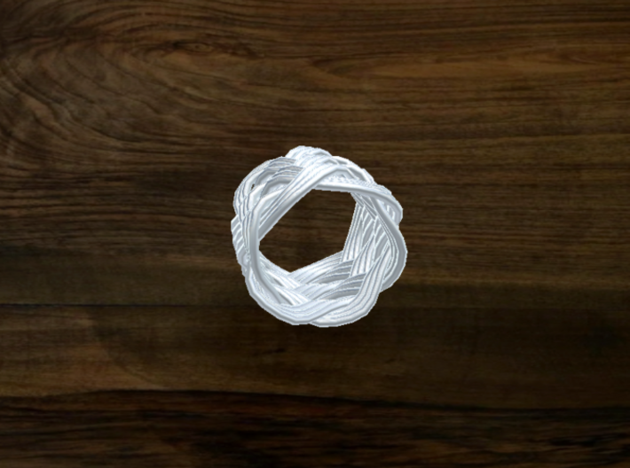 Turk's Head Knot Ring 6 Part X 6 Bight - Size 1 3d printed