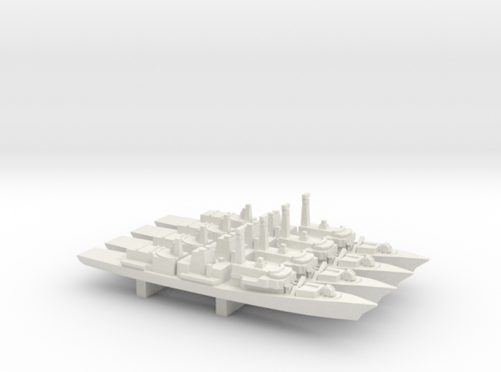 Type 23 frigate x 4, 1/2400 3d printed