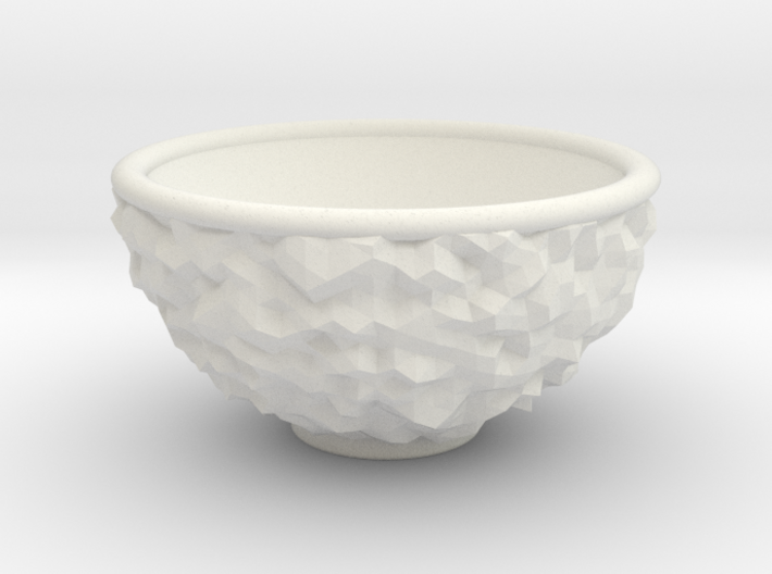 DRAW bowl - ceramic inverted geode 3d printed