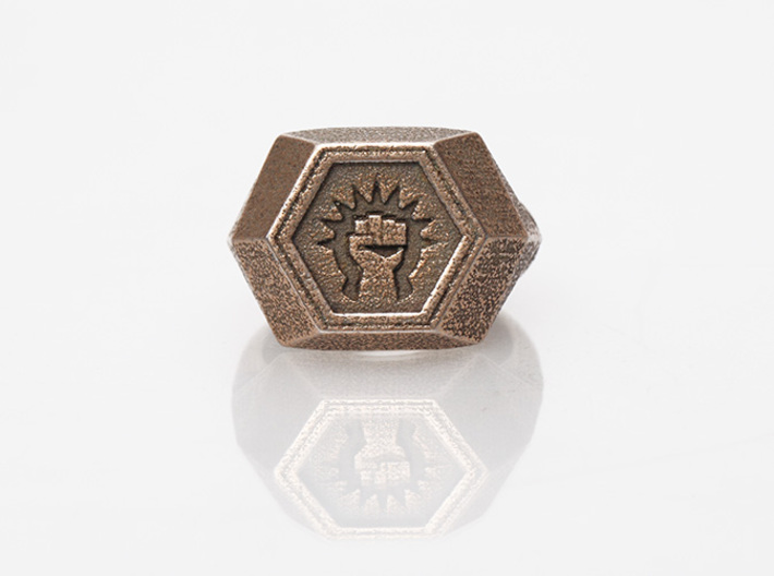 Magic: The Gathering Boros Ring(US Size 11) 3d printed Stainless Steel
