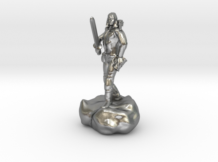 Male Halfling Bard With Rapier and Lutebow 3d printed