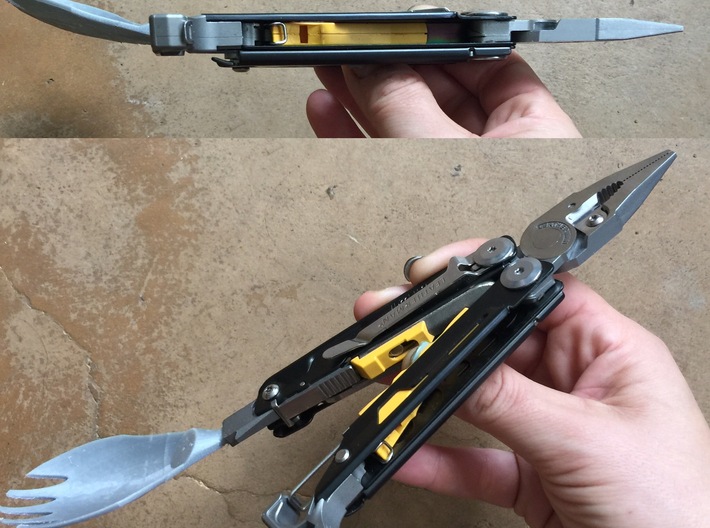 Leatherman Spork 3d printed Installed into a Leatherman Signal.