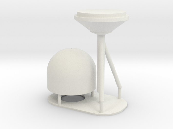 1:96 scale SatCom Dome - with stand 3d printed 