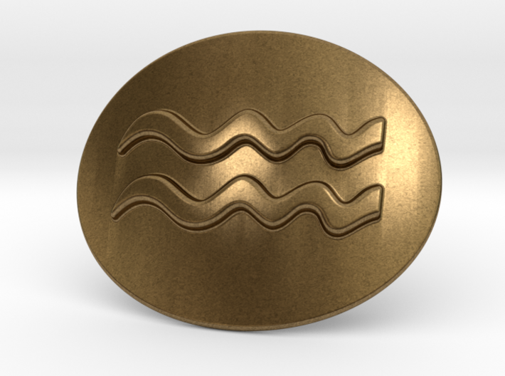 Acquarius Belt Buckle 3d printed