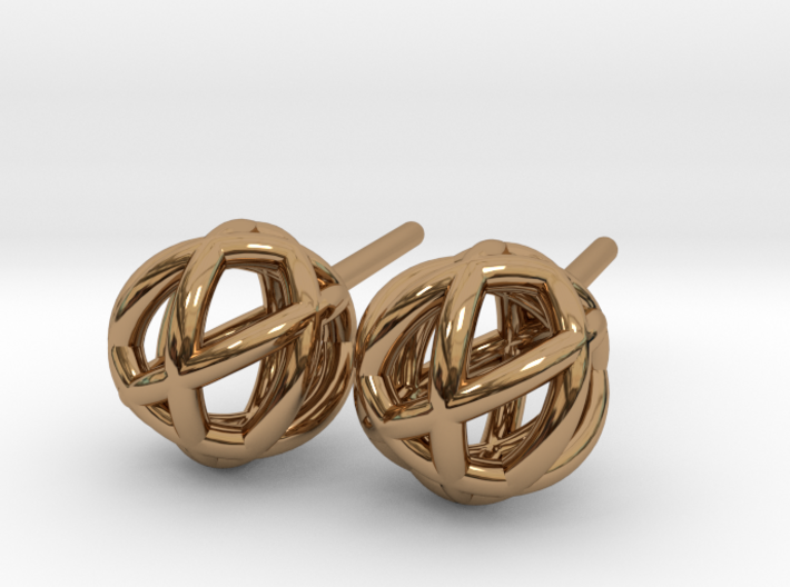 Woven Globe Earrings 3d printed
