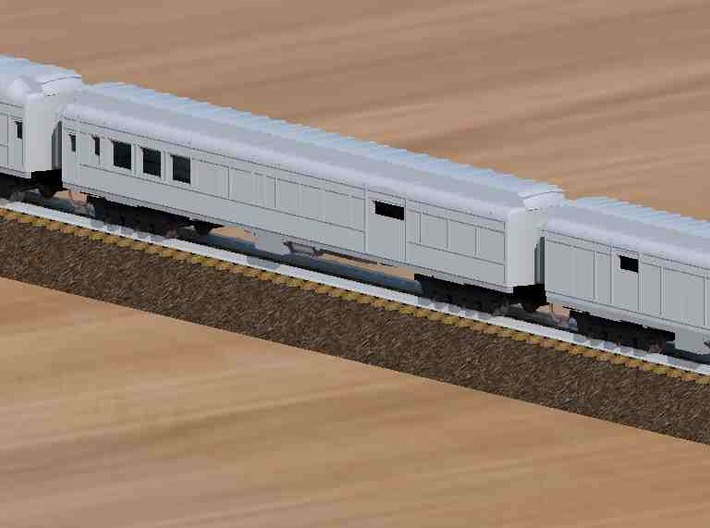 Z Scale Pullman Hvywt Passenger Cars-Complete Set 3d printed 