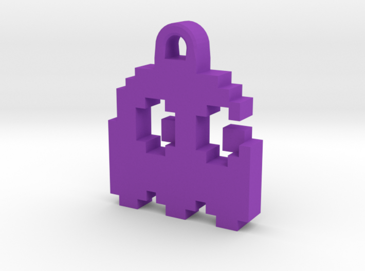 Pac Man Ghost 8-bit Earring 2 (looks right) 3d printed