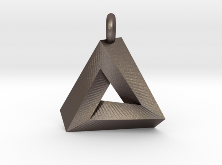 Penrose Triangle - Pendant (3cm | 3.5mm O-Ring) 3d printed