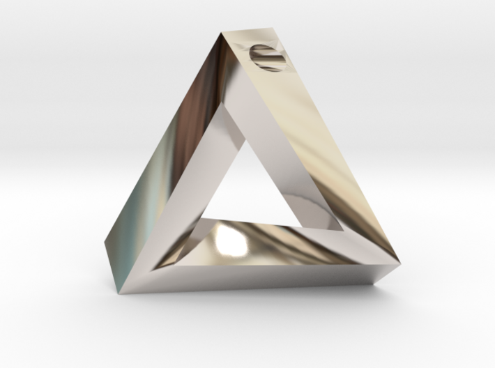 Penrose Triangle - Pendant (3.5cm | 3mm hole) 3d printed