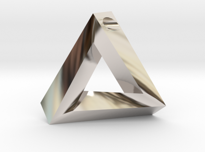 Penrose Triangle - Pendant (3.5cm | 3.5mm hole) 3d printed