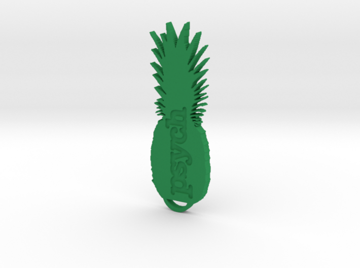 Psych Pineapple Keychain 3d printed