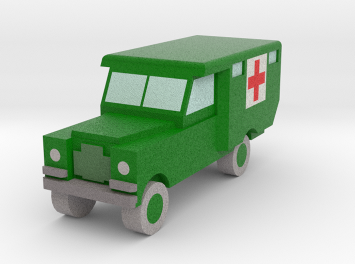 1/152 Land Rover S2 Ambulance x1 - Army, Green 3d printed Land Rover ambulance, army green