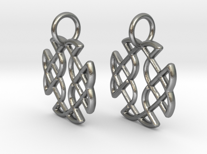 Celtic Square Cross earrings 3d printed