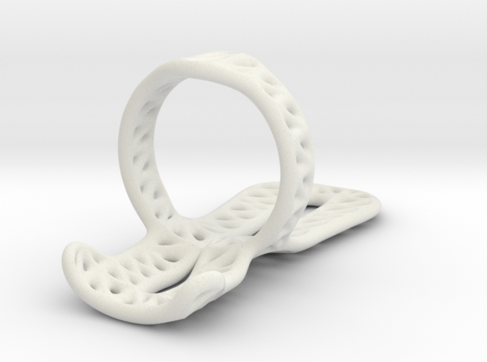Trigger ring splint US size 7.5 wireframe 3d printed