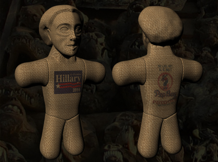 Hillary Clinton Voodoo Doll - Color 3d printed Hillary Clinton Voodoo Doll - Color