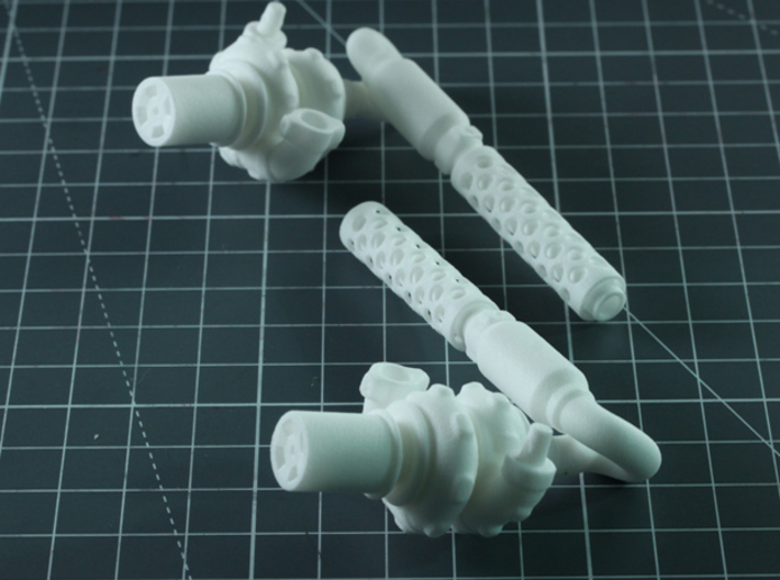 Sand Scorcher Twin Turbo Exhausts (pair) 3d printed Turbo Exhausts, printed in nylon plastic