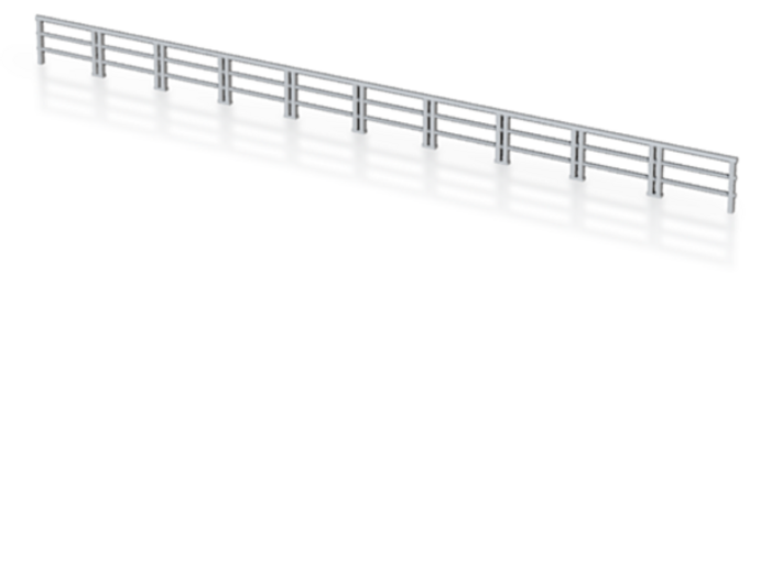 N Scale 18x 100mm Bridge Railings 3d printed Single 100mm section